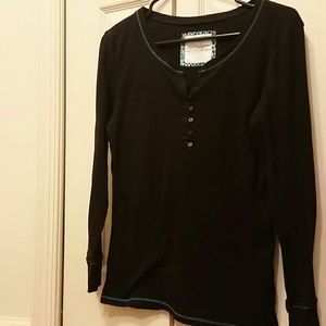 DKNY cozy long sleeve henley